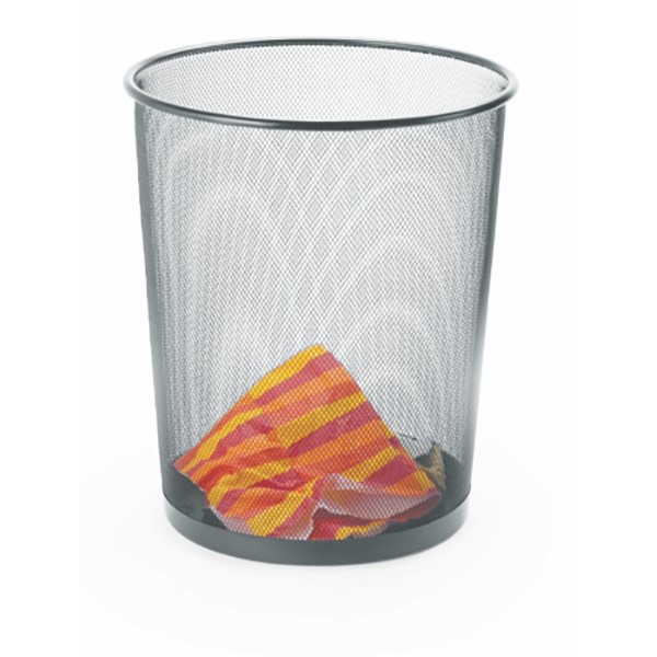 BASURERO METAL ST-ME-601-N PLATA