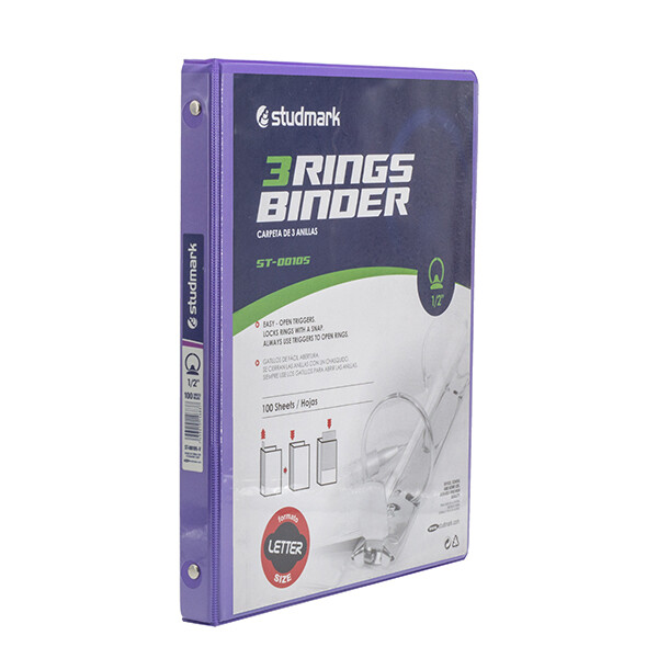 FOLDER ST-00105-V 3 ANILLOS 1/2PLG