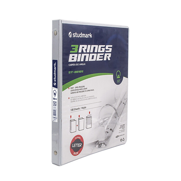 FOLDER ST-00105-W 3 ANILLOS 1/2PLG