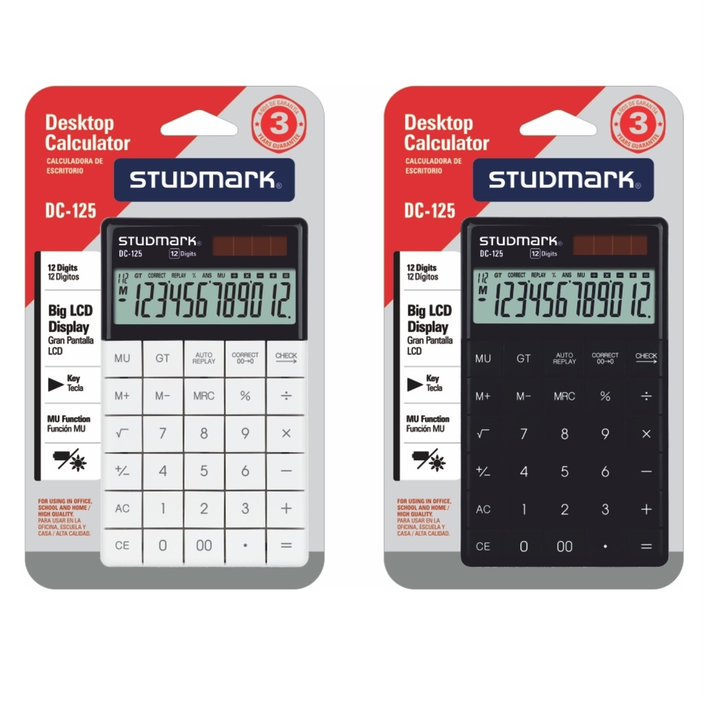 CALCULADORA ST-DC-125 12 DIG NG Y BCO.