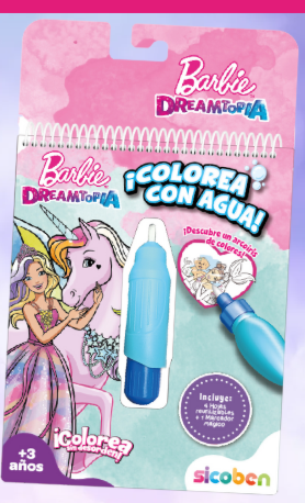 COLOREA CON AGUA BARBIE 1X1 193181