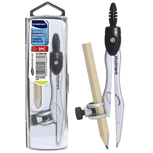 COMPAS ST-COM-502 ESCOLAR METAL C/LAPIZ