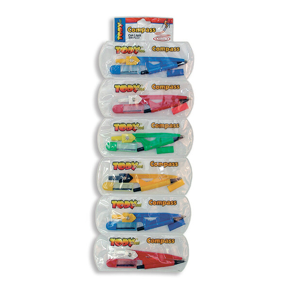 COMPAS T8001A ESCOLAR PLAST C/SACAPUNTA