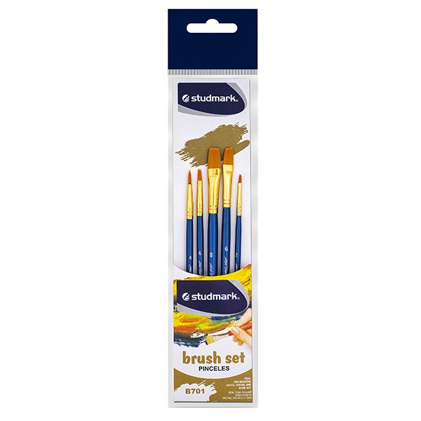 PINCEL ST-B701 NYLON 5 PZS SURTIDO                          