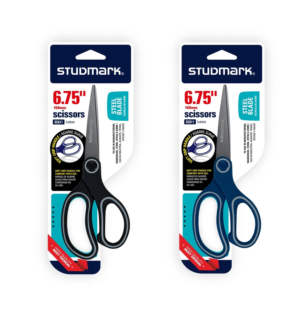 TIJERA ST-SC611 6.75PLG MANGO CAUCHO