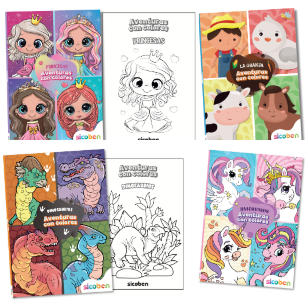 AVENTURAS CON COLORES SICOBEN 4X1 455494