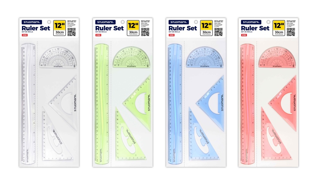 JUEGO GEOMETRICO ST-06182 FLEX 30CM 4PZ