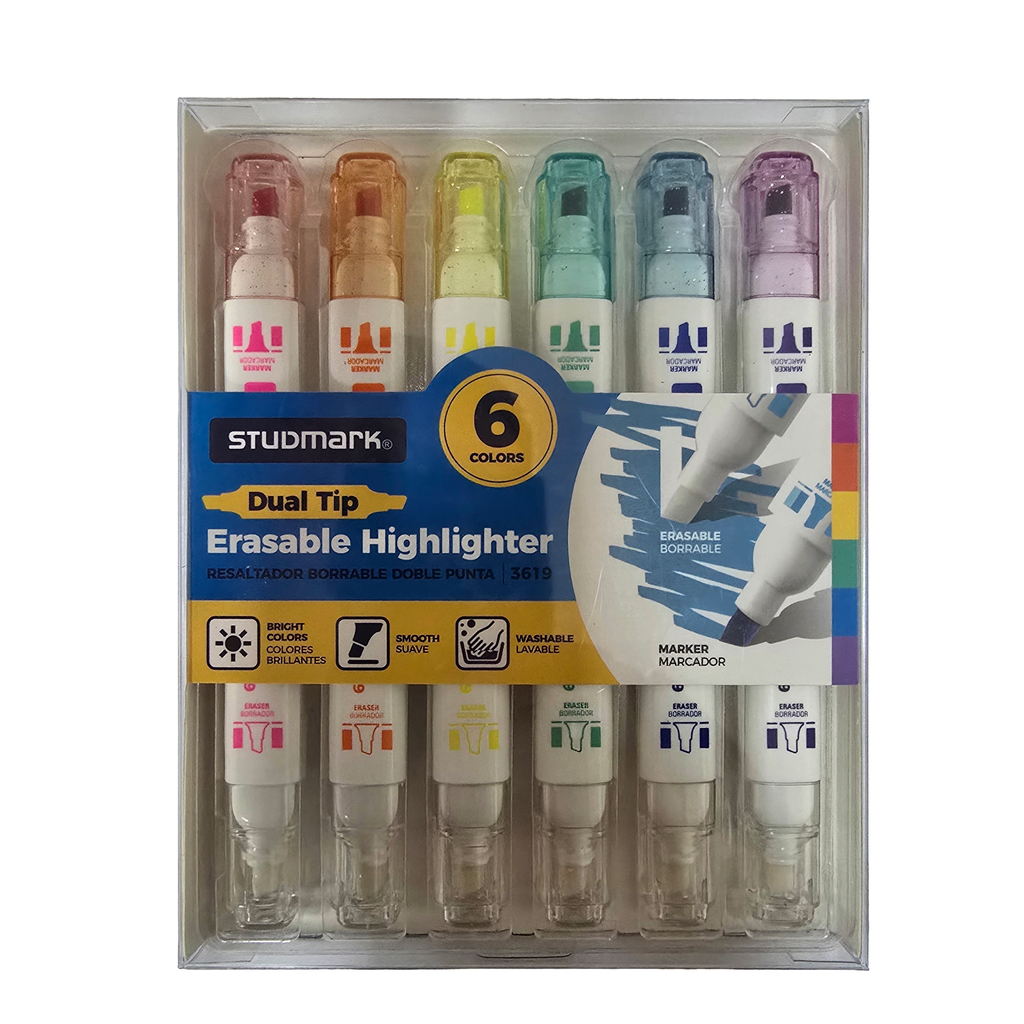RESALTADOR ST-03619 BORRABLE 6 COLORES