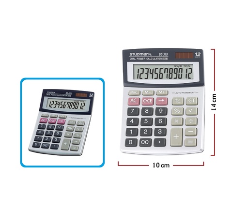 [03470] CALCULADORA ST-DC-379 12 DIG PLATA