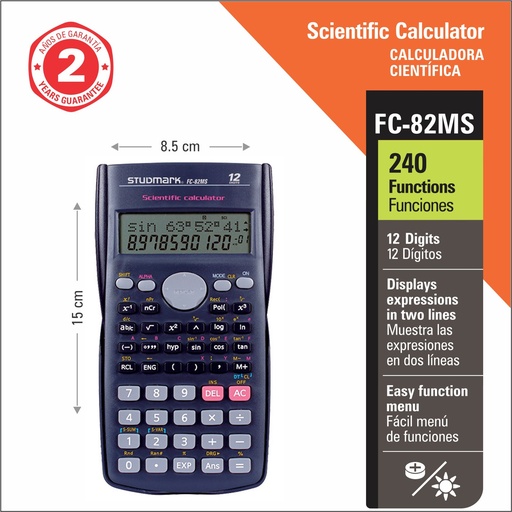 [03472] CALCULADORA ST-FC-82MS CIENTIFICA 240 FUNC
