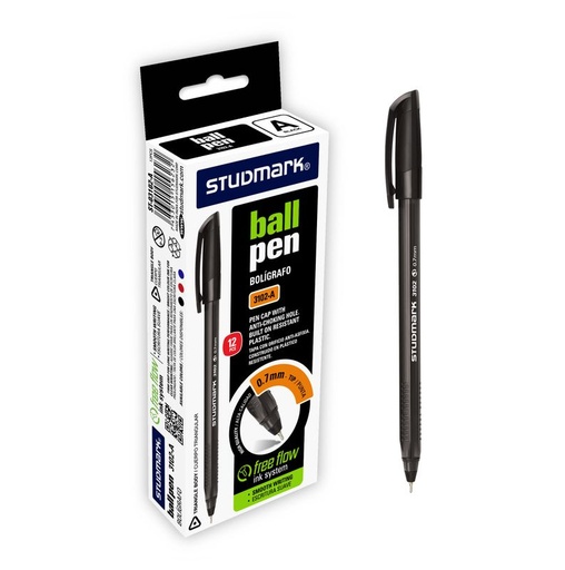 [04092           ] LAPIZ TINTA ST-03102-A TRIANG.NG 0.7MM 12X1                 