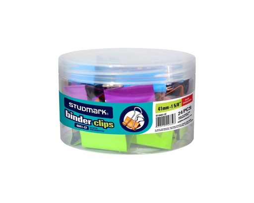 [03666] BINDER CLIP ST-04041-CF BOTE 24 PZS SURT