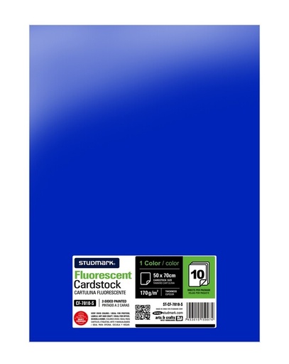 [04343] CARTULINA ST-CF-7010-S 50X70cm D/C NEON 10X1 AZ