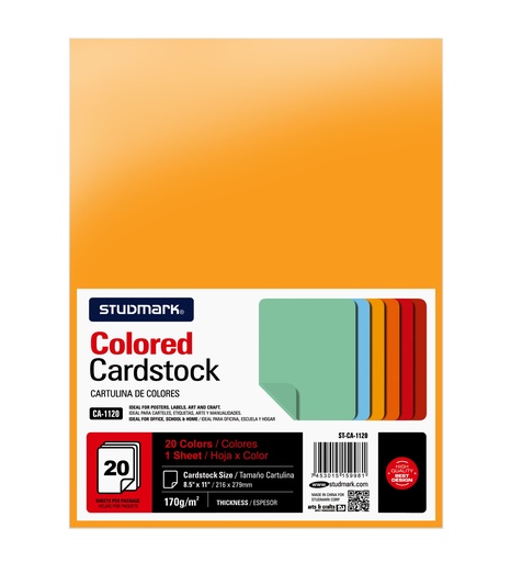 [04344] CARTULINA ST-CA-1120 CARTA 20X1 20 COLORES