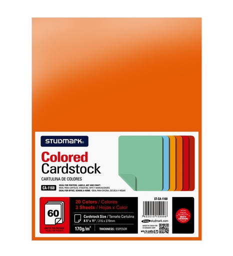 [04345] CARTULINA ST-CA-1160 CARTA 60X1 20 COLORES