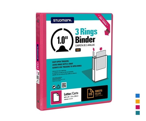 [04402] FOLDER ST-00525-P1 3 ANILLOS 1" MAGENTA