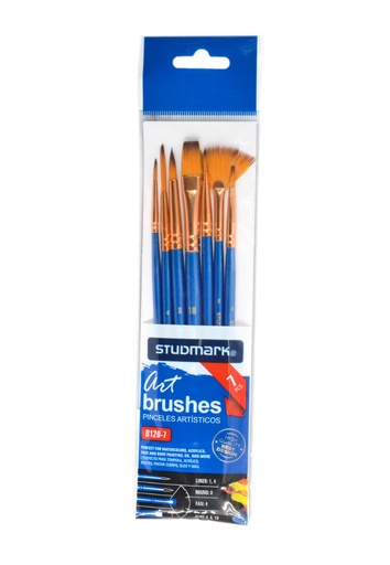 [04459] PINCEL ST-B120-7 7PZS DELINEA,ABANICO,RED Y PLANO