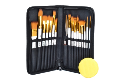 [04460] PINCEL ST-B270-18 17PZS 7 ESTILOS ESPAT. Y ESPONJA