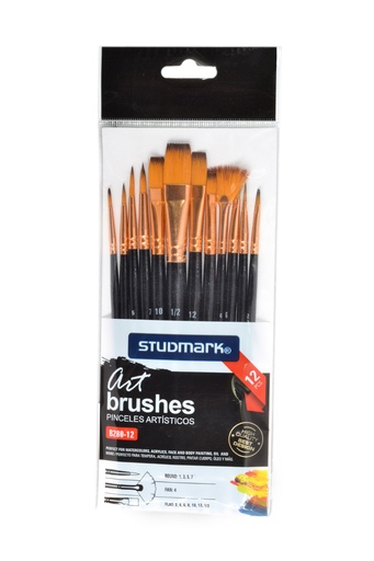 [04461] PINCEL ST-B280-12 12PZS RED,PLANO Y ABANICO