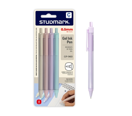 [04490] LAPIZ ST-GP-960-C AZ GEL 0.5mm 4PZS