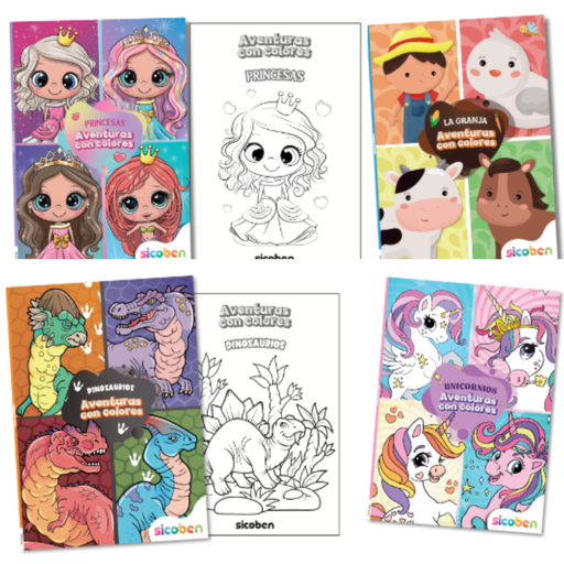 [04533] AVENTURAS CON COLORES SICOBEN 4X1 455494