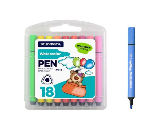 [04582] MARCADOR ST-03911 ESCOL B/AGUA TRIANG 18 COL